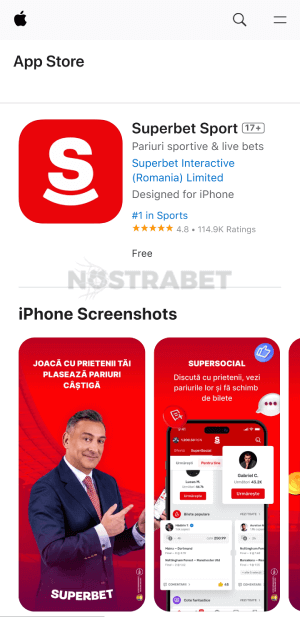 Superbet iOS app store