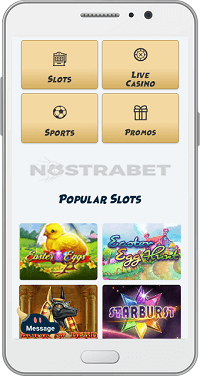 Homepage of Svenbet's Android app