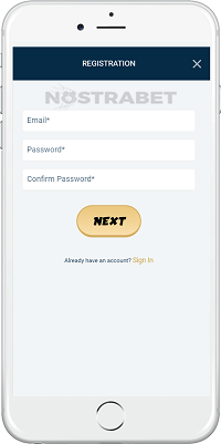 Registration in Svenbet's iOS app