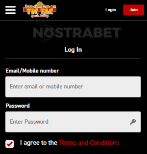 Tic Tac Bets login