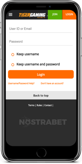 tigergaming ios app login