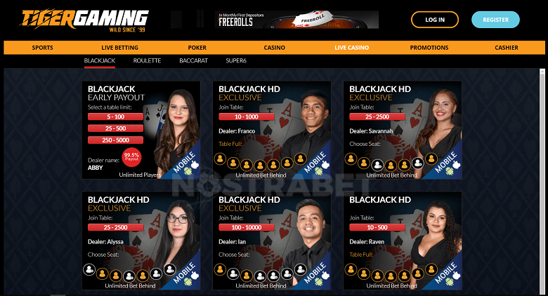 Live Casino of TigerGaming