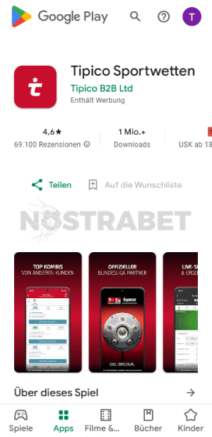 Tipico-App für Android herunterladen