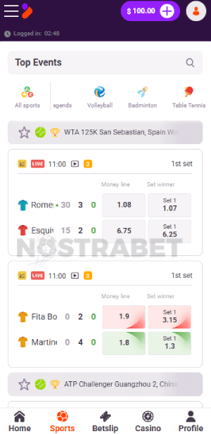 Tonybet live betting
