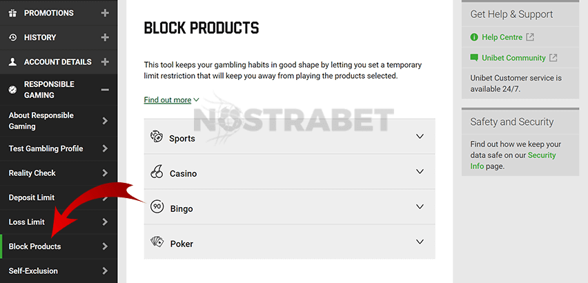 Unibet Block Products