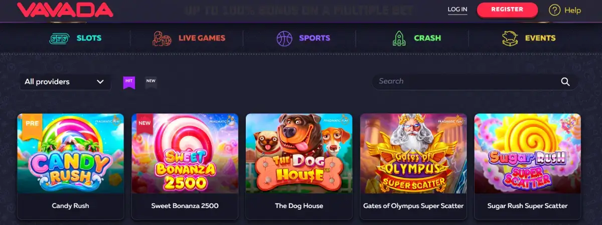 Vavada casino games