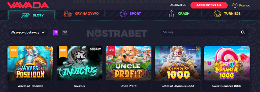 Vavada kasyno katalog gier