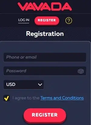 vavada casino register