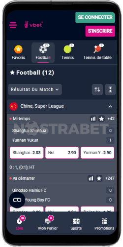 version mobile de vbet