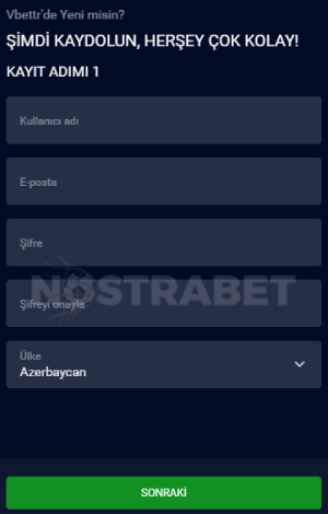 vbet kayıt