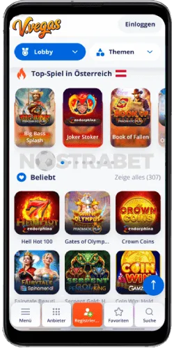 Vulkan Vegas mobile Version
