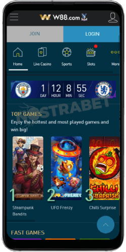 W88 Prestige with Mobile Application For Football Betting