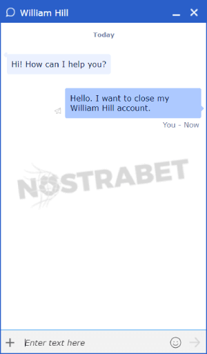 william hill account close