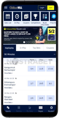 william hill android app football betting