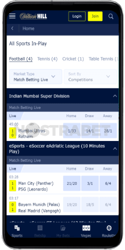william hill android app live betting