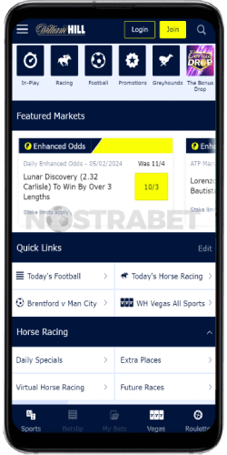 William Hill mobile app