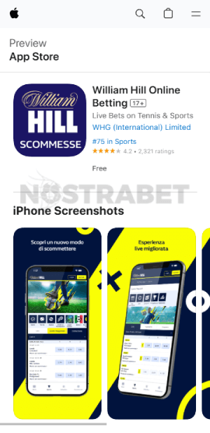 Scarica william hill ios