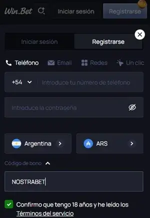 pasos de registro win bet