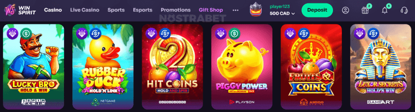 winspirit jackpot games