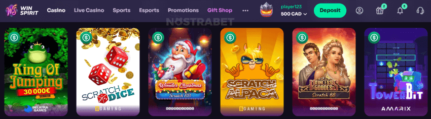 winspirit scratchcards