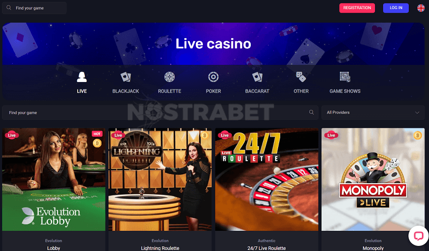 Woo live casino