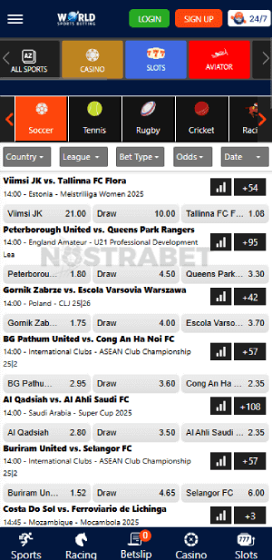 world sports betting live betting