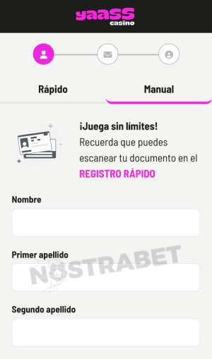 Yaass casino registro movil