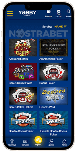 Yabby Casino iOS Video Poker