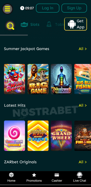 Zarbet mobile casino