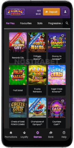 Zodiac Casino 🎖️ 80 Free Spins for $1🛡️ Canada