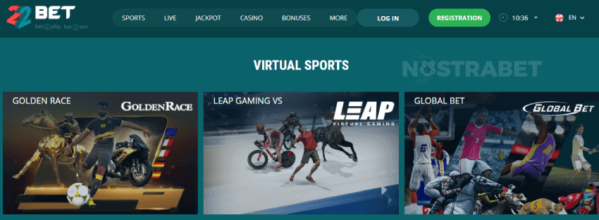 22bet virtuella sporter