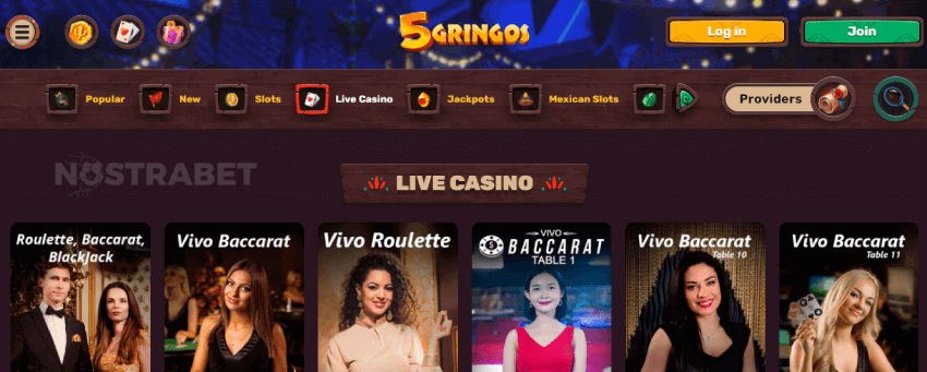 5gringos live casino