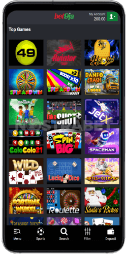 bet9ja android app games