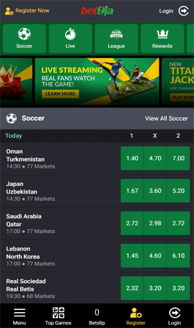 Bet9ja mobile lite