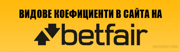 Показвани коефициенти в Betfair