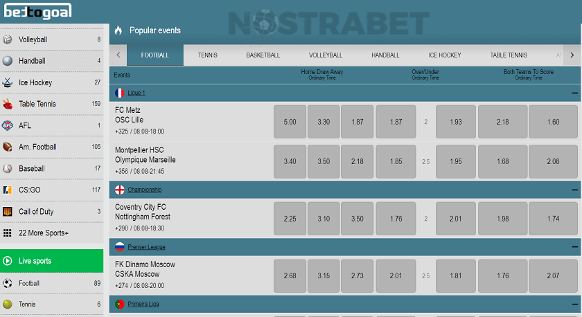 BetToGoal Sportsbook