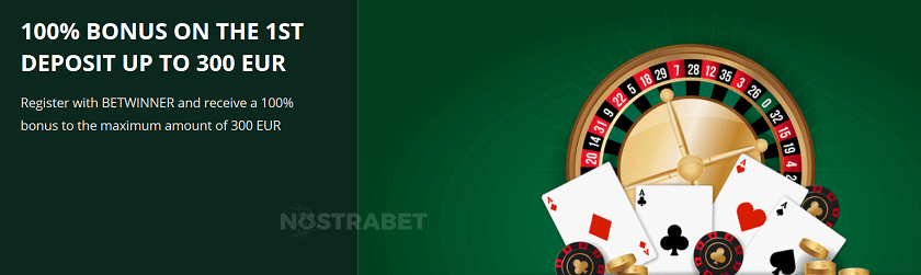 Betwinner casino signup bonus