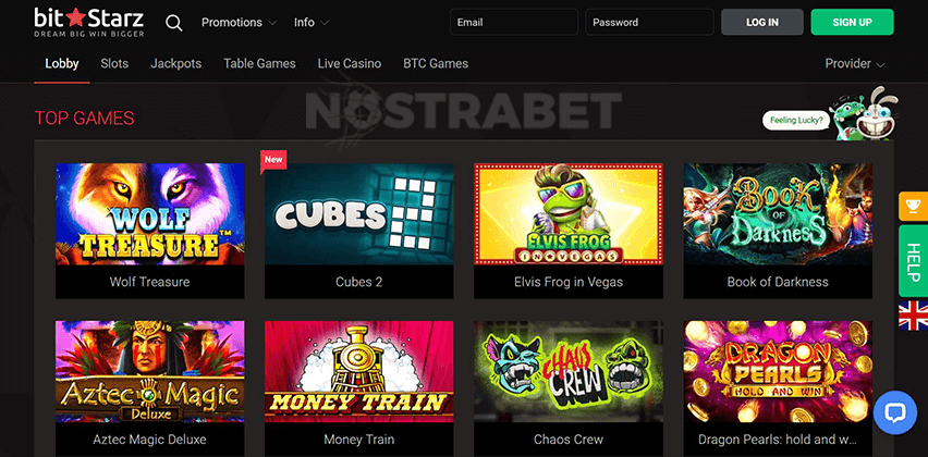 BitStarz Casino Website Deisgn
