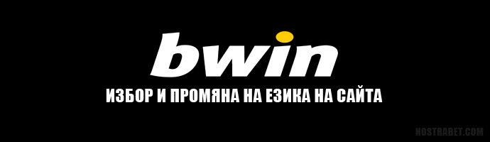 Език на сайта на bwin