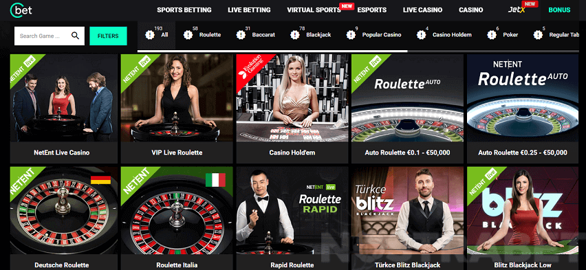 Cbet live casino