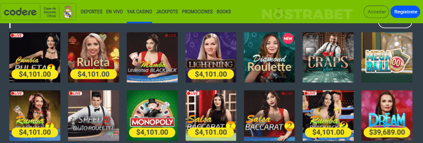 casino en vivo codere