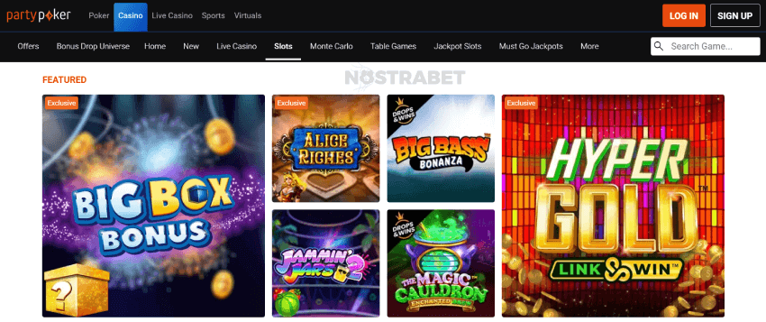 PartyPoker Casino Games