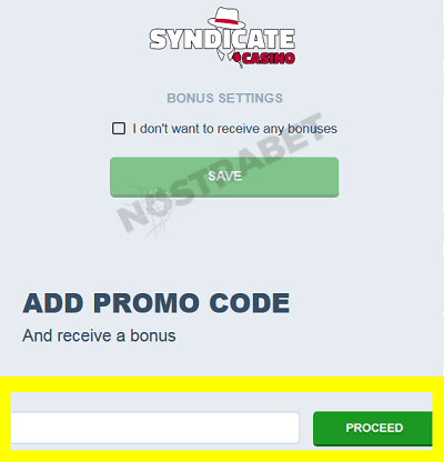 Syndicate casino promo codes no deposit bonuses